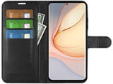 Lederhülle Karten Wallet Ledertasche Etui für Sony Xperia 10 IV in schwarz von Screenguard