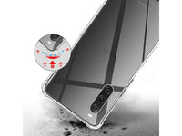 Hoch transparenter TPU Gummi Schutz Handy Hülle Clear Case klar mit verstärkten Schutzecken Bumper für das Sony Xperia 10 V Display und Gehäuse in transparent von Screenguard