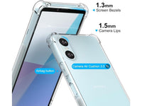 Hoch transparenter TPU Gummi Schutz Handy Hülle Clear Case klar mit verstärkten Schutzecken Bumper für das Sony Xperia 10 VI Display und Gehäuse in transparent von Screenguard