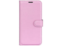 Lederhülle Karten Wallet Ledertasche Etui für Sony Xperia 10 VI in rosa von Screenguard