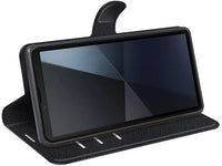 Lederhülle Karten Wallet Ledertasche Etui für Sony Xperia 10 VI in schwarz von Screenguard