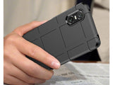 Widerstandsfähige, stabile Outdoor Sport Hülle für das Sony Xperia 10 VI für Handwerker, Baustelle, Business, äusserst stabil mit erhöhten Rändern und Kanten in schwarz von Screenguard