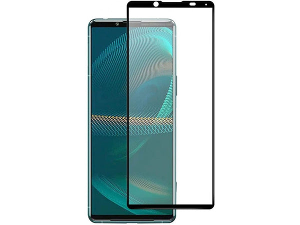 100% Fullscreen Curved Screen Protector Handy Display Schutz Glas für komplette Abdeckung des Sony Xperia 5 III Display in schwarz von Screenguard