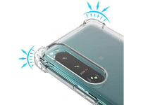 Hoch transparenter TPU Gummi Schutz Handy Hülle Clear Case klar mit verstärkten Schutzecken Bumper für das Sony Xperia 5 III Display und Gehäuse in transparent von Screenguard