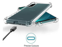 Hoch transparenter TPU Gummi Schutz Handy Hülle Clear Case klar mit verstärkten Schutzecken Bumper für das Sony Xperia 5 III Display und Gehäuse in transparent von Screenguard
