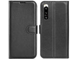 Lederhülle Karten Wallet Ledertasche Etui für Sony Xperia 5 IV in schwarz von Screenguard