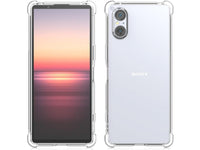 Hoch transparenter TPU Gummi Schutz Handy Hülle Clear Case klar mit verstärkten Schutzecken Bumper für das Sony Xperia 5 V Display und Gehäuse in transparent von Screenguard