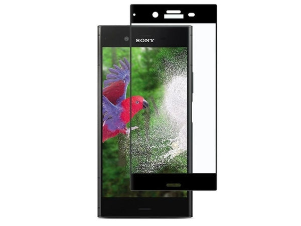 100% Fullscreen Curved Screen Protector Handy Display Schutz Glas für komplette Abdeckung des Sony Xperia XZ1 Display in schwarz von Screenguard