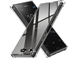 Hoch transparenter TPU Gummi Schutz Handy Hülle Clear Case klar mit verstärkten Schutzecken Bumper für das Sony Xperia XZ1 Compact Display und Gehäuse in transparent von Screenguard