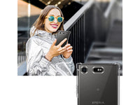 Hoch transparenter TPU Gummi Schutz Handy Hülle Clear Case klar mit verstärkten Schutzecken Bumper für das Sony Xperia XZ1 Compact Display und Gehäuse in transparent von Screenguard