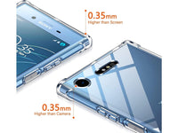 Hoch transparenter TPU Gummi Schutz Handy Hülle Clear Case klar mit verstärkten Schutzecken Bumper für das Sony Xperia XZ1 Display und Gehäuse in transparent von Screenguard