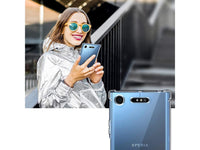 Hoch transparenter TPU Gummi Schutz Handy Hülle Clear Case klar mit verstärkten Schutzecken Bumper für das Sony Xperia XZ1 Display und Gehäuse in transparent von Screenguard
