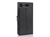Lederhülle Karten Wallet Ledertasche Etui für Sony Xperia XZ1 in schwarz von Screenguard