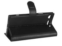 Lederhülle Karten Wallet Ledertasche Etui für Sony Xperia XZ1 in schwarz von Screenguard