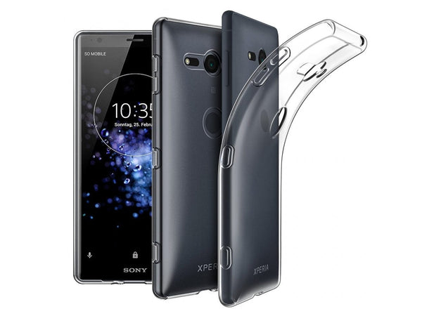 Gummi Hülle für Sony Xperia XZ2 Compact aus flexiblem Soft TPU, kristallklar und transparent von Screenguard