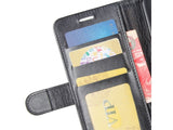 Lederhülle Karten Wallet Ledertasche Etui für Nokia 3.4 in schwarz von Screenguard