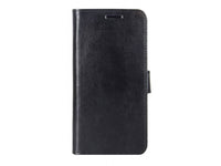 Lederhülle Karten Wallet Ledertasche Etui für Nokia 3.4 in schwarz von Screenguard