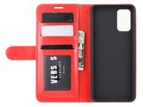 Lederhülle Karten Wallet Ledertasche Etui für Samsung Galaxy S20 FE in rot von Screenguard