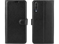 Lederhülle Karten Wallet Ledertasche Etui für Wiko View 4 Lite in schwarz von Screenguard