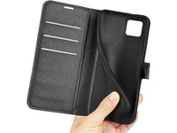 Lederhülle Karten Wallet Ledertasche Etui für Wiko Y52 in schwarz von Screenguard