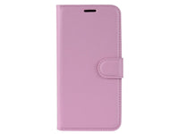 Lederhülle Karten Wallet Ledertasche Etui für Wiko Y81 in rosa von Screenguard