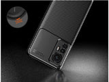 Hochwertig stabile Soft TPU Smartphone Handy Hülle im Carbon Design für Xiaomi 12 zum Schutz des Display und Gehäuse Cover in schwarz von Screenguard