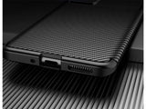 Hochwertig stabile Soft TPU Smartphone Handy Hülle im Carbon Design für Xiaomi 12 zum Schutz des Display und Gehäuse Cover in schwarz von Screenguard