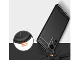Flexible Handy Schutzhülle mit gebürster Carbon Textur auf der Rückseite für zum Schutz des Xiaomi 12  Display und Gehäuse Case in schwarz von Screenguard