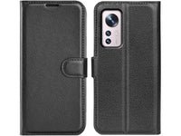 Lederhülle Karten Wallet Ledertasche Etui für Xiaomi 12 in schwarz von Screenguard