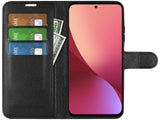 Lederhülle Karten Wallet Ledertasche Etui für Xiaomi 12 in schwarz von Screenguard