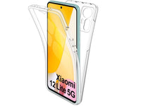 Vollständige 360 Grad Rundum Gummi TPU Hülle zum beidseitigen Schutz des Xiaomi 12 Lite Display und Gehäuse in transparent von Screenguard