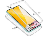 Vollständige 360 Grad Rundum Gummi TPU Hülle zum beidseitigen Schutz des Xiaomi 12 Lite Display und Gehäuse in transparent von Screenguard