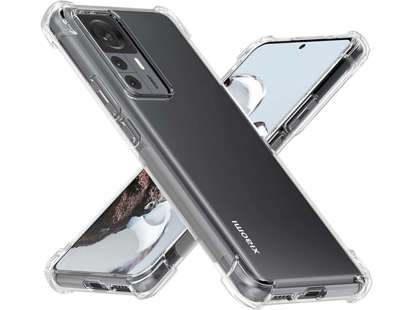 Hoch transparenter TPU Gummi Schutz Handy Hülle Clear Case klar mit verstärkten Schutzecken Bumper für das Xiaomi 12T Pro Display und Gehäuse in transparent von Screenguard