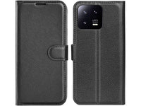 Lederhülle Karten Wallet Ledertasche Etui für Xiaomi 13 in schwarz von Screenguard