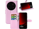 Lederhülle Karten Wallet Ledertasche Etui für Xiaomi 13 Ultra in rosa von Screenguard