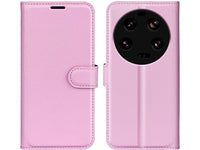 Lederhülle Karten Wallet Ledertasche Etui für Xiaomi 13 Ultra in rosa von Screenguard