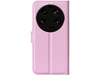 Lederhülle Karten Wallet Ledertasche Etui für Xiaomi 13 Ultra in rosa von Screenguard