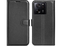 Lederhülle Karten Wallet Ledertasche Etui für Xiaomi 13T in schwarz von Screenguard