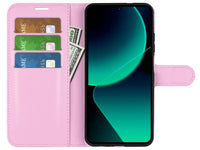 Lederhülle Portemonnaie Karten Ledertasche für Xiaomi 13T Pro in rosa von Screenguard