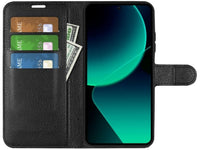 Lederhülle Portemonnaie Karten Ledertasche für Xiaomi 13T Pro in schwarz von Screenguard