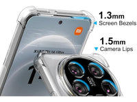 Hoch transparenter TPU Gummi Schutz Handy Hülle Clear Case klar mit verstärkten Schutzecken Bumper für das Xiaomi 14 Ultra Display und Gehäuse in transparent von Screenguard