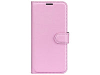 Lederhülle Karten Wallet Ledertasche Etui für Xiaomi 14 Ultra in rosa von Screenguard