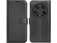 Lederhülle Karten Wallet Ledertasche Etui für Xiaomi 14 Ultra in schwarz von Screenguard
