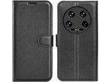 Lederhülle Karten Wallet Ledertasche Etui für Xiaomi 14 Ultra in schwarz von Screenguard