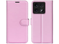 Lederhülle Karten Wallet Ledertasche Etui für Xiaomi 14T in rosa von Screenguard
