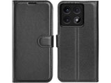Lederhülle Karten Wallet Ledertasche Etui für Xiaomi 14T Pro in schwarz von Screenguard