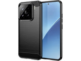 Flexible Handy Schutzhülle mit gebürster Carbon Textur auf der Rückseite für zum Schutz des Xiaomi 15  Display und Gehäuse Case in schwarz von Screenguard