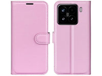 Lederhülle Karten Wallet Ledertasche Etui für Xiaomi 15 in rosa von Screenguard