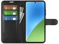 Lederhülle Portemonnaie Karten Ledertasche für Xiaomi 15 in schwarz von Screenguard
