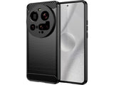 Flexible Handy Schutzhülle mit gebürster Carbon Textur auf der Rückseite für zum Schutz des Xiaomi 15 Ultra  Display und Gehäuse Case in schwarz von Screenguard